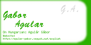 gabor agular business card